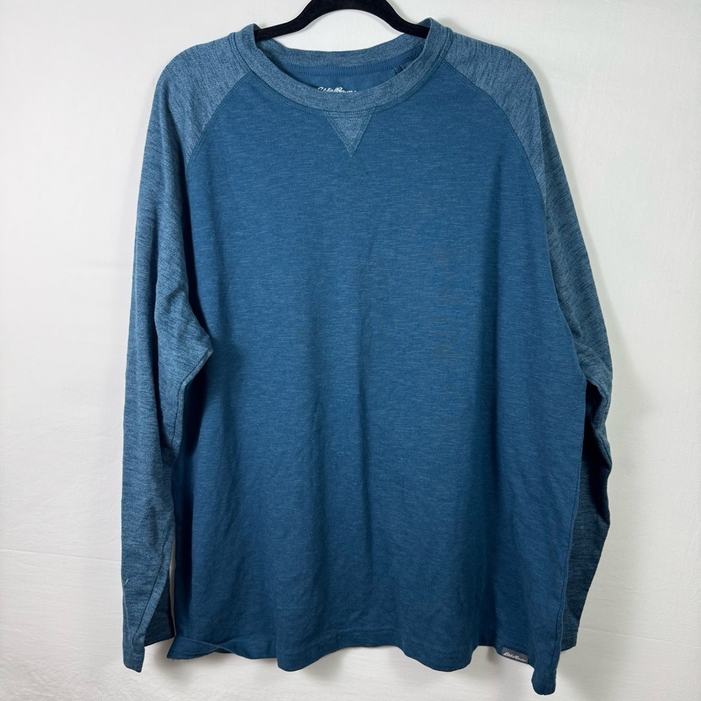 Eddie Bauer Blue Long Sleeve Tee Mens Size XXL